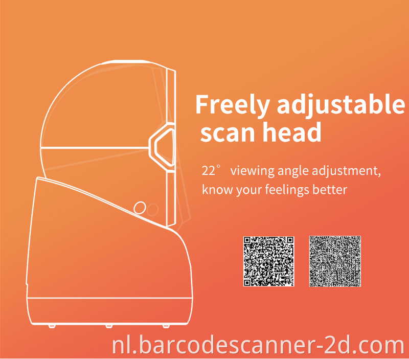 Winson Desktop Barcode Scanner Reader voor Supermarket Cashier Barcode Scanner 2D 1D Omnidrectional Barcode Scanner